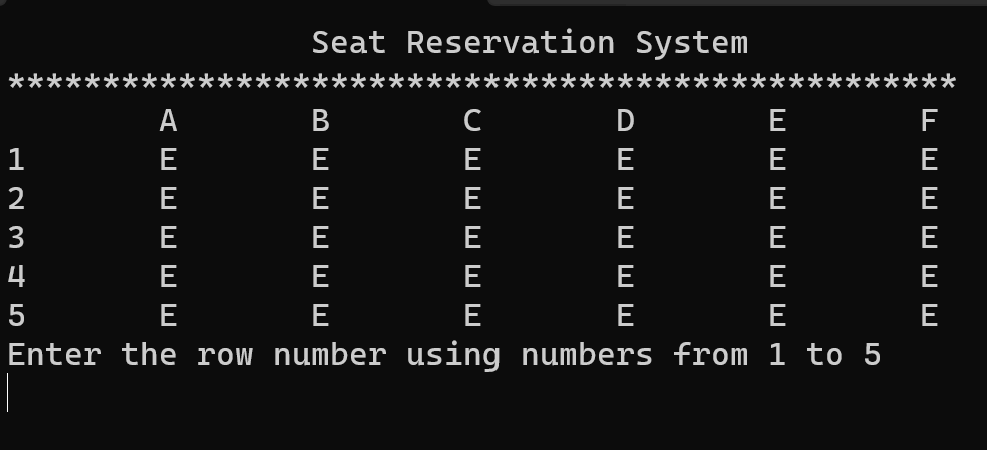 Seat SeatReserve System